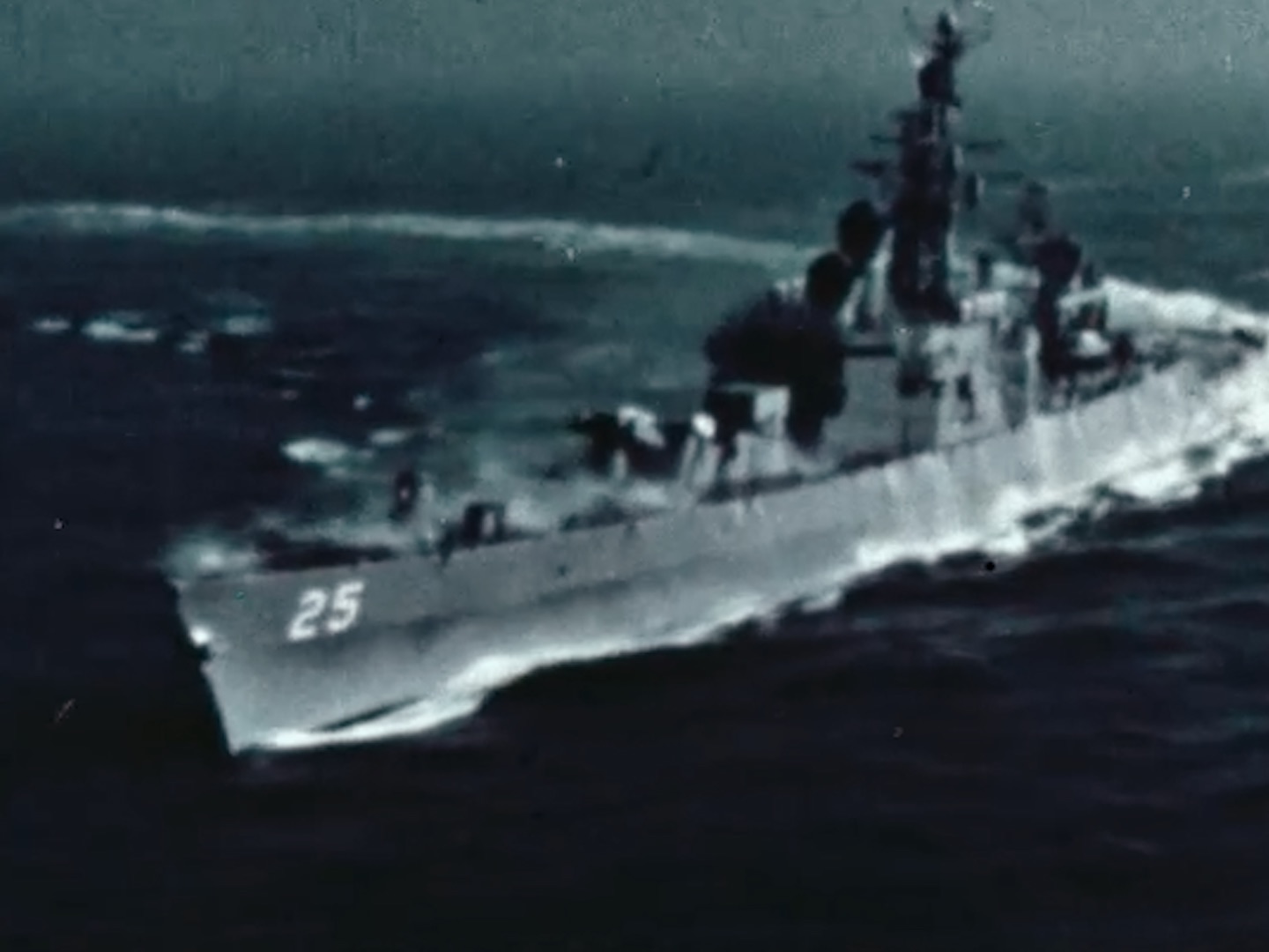 Archival footage of naval nuclear vessel